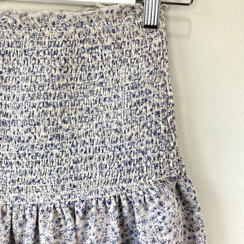 Storia Floral Smocked Mini Skirt S